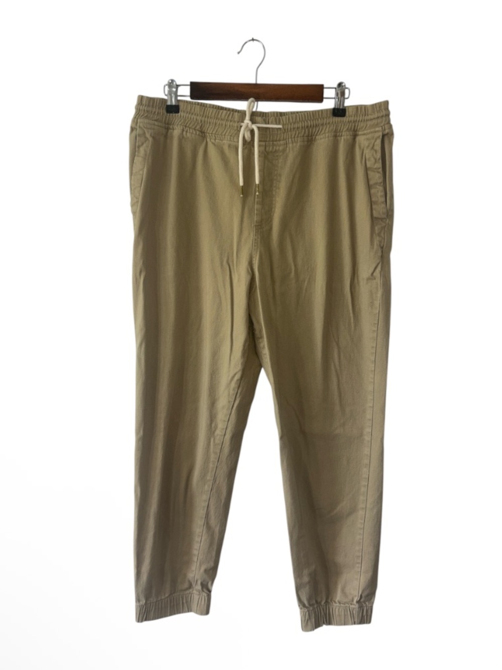 Elwood Mens Khaki Tan Pull-On Pants Jogger Style Tie Waist Casual Size XL